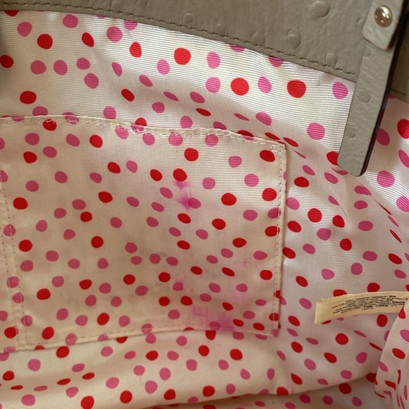 Kate Spade Bristol Drive Loden Embossed Ostrich Soft Taupe Leather Bag - Picture 13 of 16